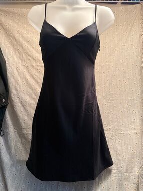 H&M Black Satin Slip Dress